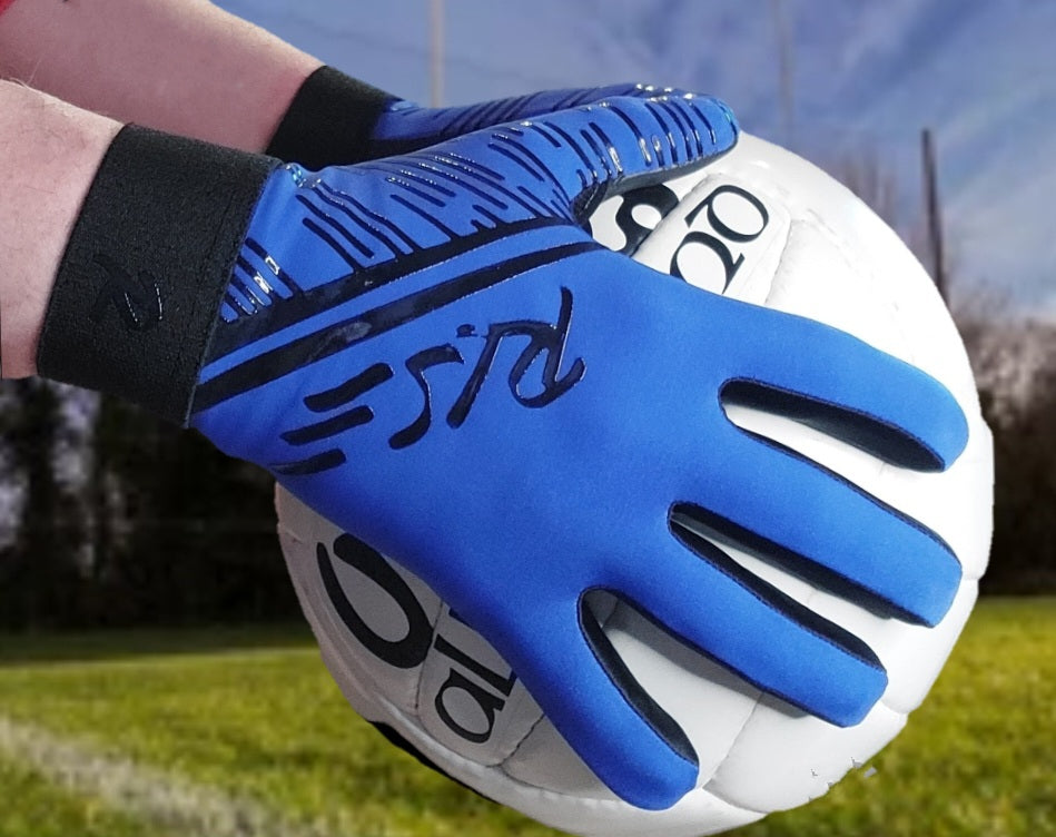 Rise Sports Blue Strapless Gaelic Gloves